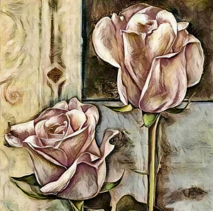 ArtXcl 130 Rose Flower oil-paint-style