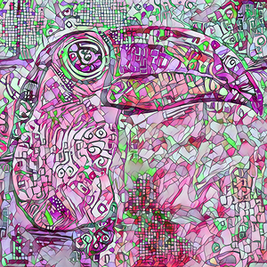 Arte 106 Toucan abstract mosaic