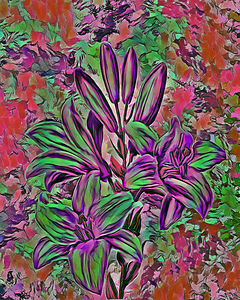 Arte 139 Flowers oil pastel style