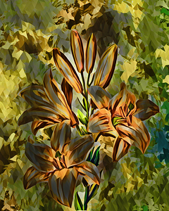 Arte 140 Flowers oil polyart style