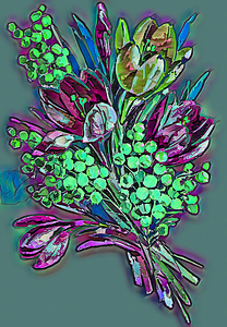 Arte 068 flowers pastel style