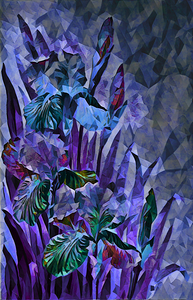 ArtXcl 055 garden flowers polyart