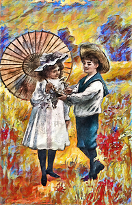 ArtXcl 157 Happy days impressionist-oil-paint-style