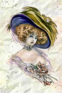 Arte 059 Good Times Lady in Style enhanced-oil-paint-style