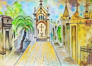 ArtXcl 002 buenos aires cemetary illustration 