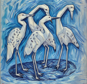 ArtXcl 034 birds crane illustration 