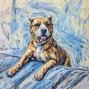 ArtXcl 035 pitbull illustration 