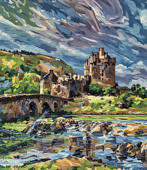 ArtXcl 163 Eileen-Donan-castle-Scotland-from-photo