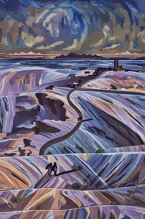 ArtXcl 176 walk to the cliffs abstract