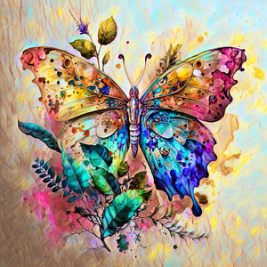 ArtXcl 189 Butterfly-oil-painting style