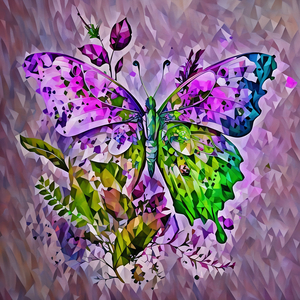 ArtXcl 190 Butterfly polyart