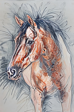 ArtXcl 105 Horse brown color