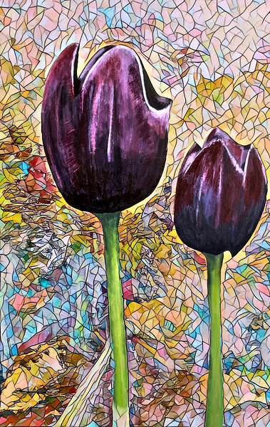 Arte 009 painted tulips Print