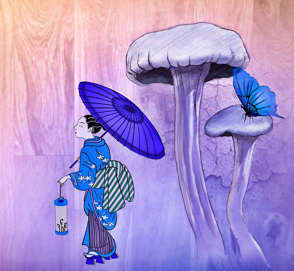 Arte 133 Butterfly Asia enhanced-style Print