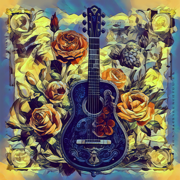 ArtXcl 091 guitar 1 polyart Print