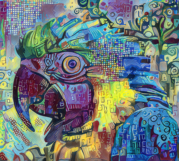 ArtXcl 109 parrot Print