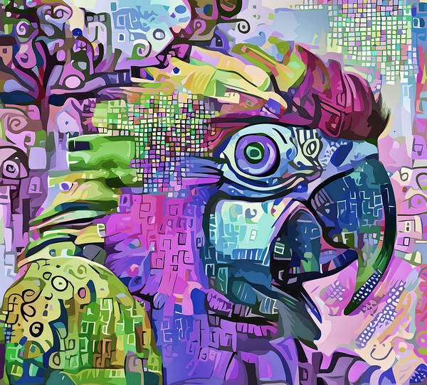 ArtXcl 107 parrot Print