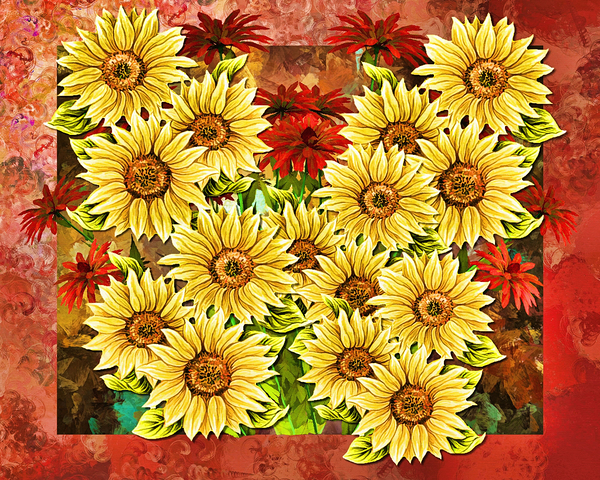ArtXcl 078 sunflowers Print