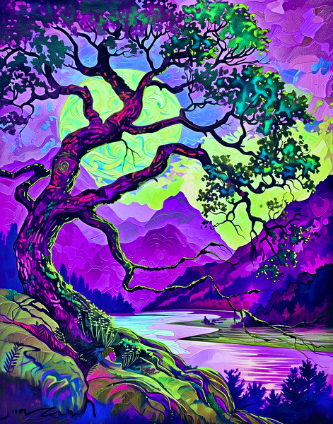 Arte 054 twisted tree Print