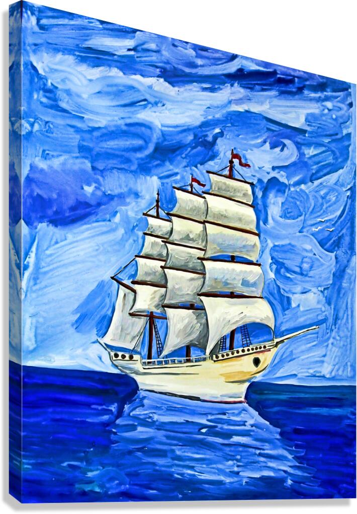 Arte 137 ship oilpaint-style Canvas Print