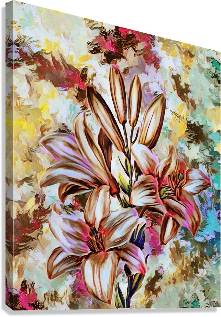 ArtXcl 138 Flowers oil paint style Canvas Print
