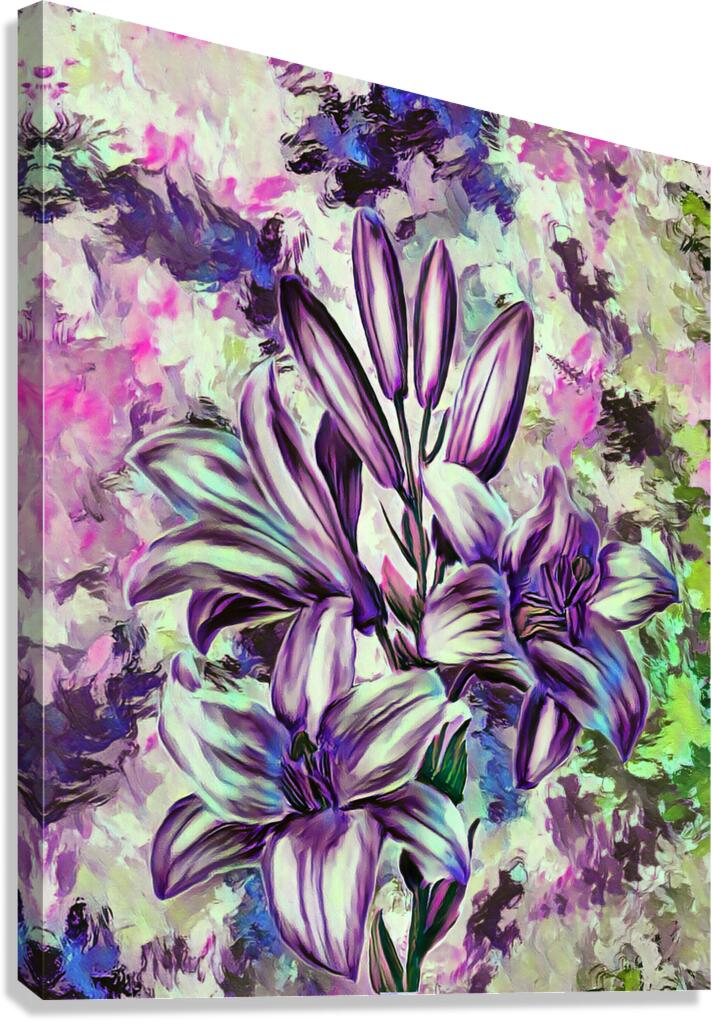 ArtXcl 141 Flowers oil paint style Canvas Print