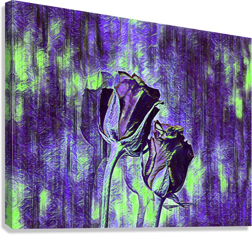 Arte 149 Roses Flowers impressionist-paint-style  Canvas Print