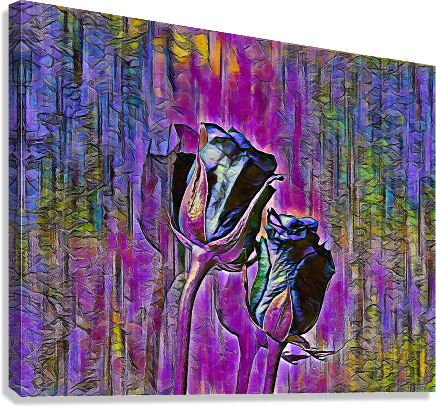 Arte 150 Roses Flowers pastel-paint-style Canvas Print