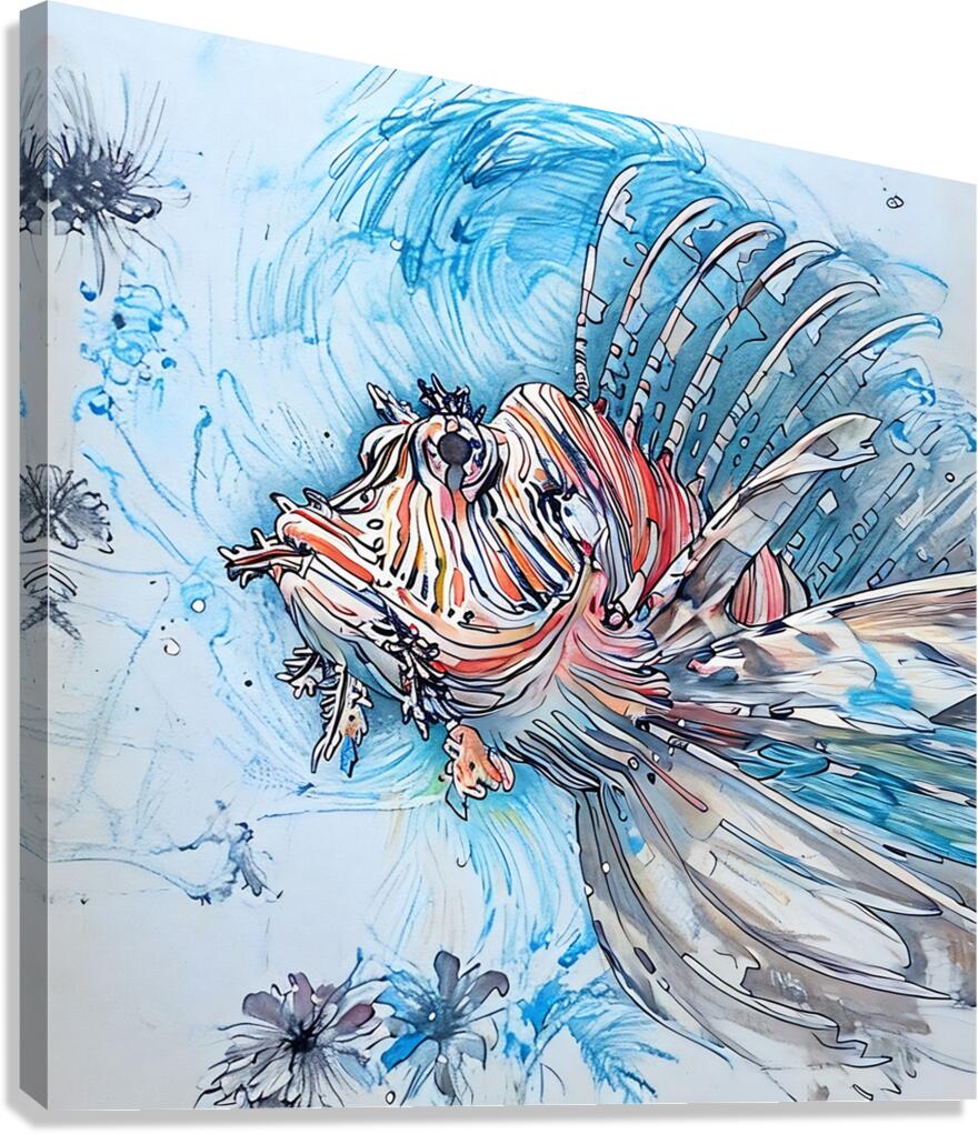 ArtXcl 205 Lion Fish photo  Canvas Print