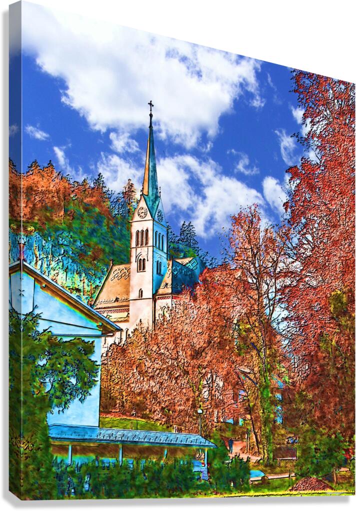 ArtXcl 180 church center digitized Canvas Print