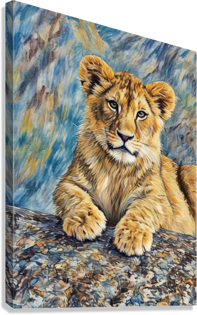 ArtXcl 199 Lion cub photo-art Canvas Print