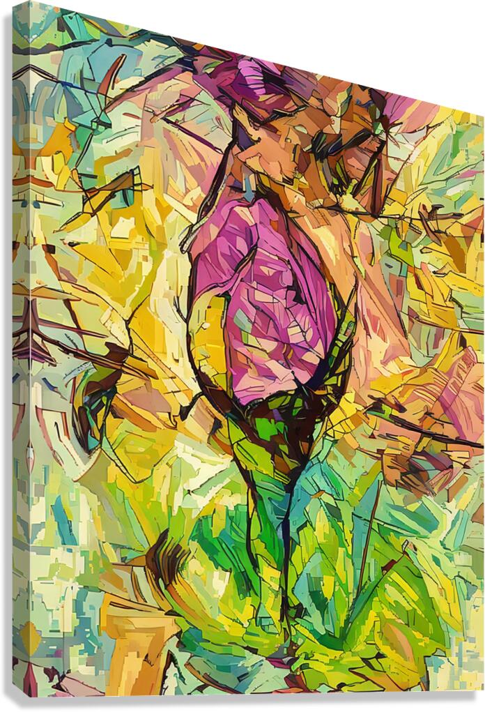 ArtXcl 042 rose abstract pixelated Canvas Print