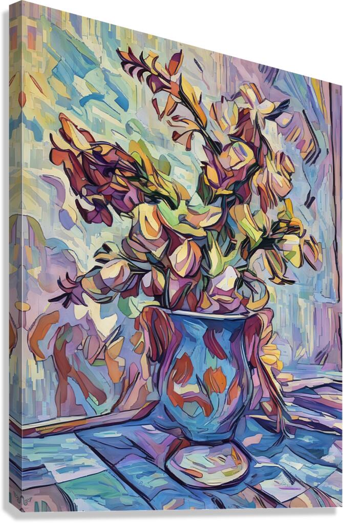 Arte 033 flowers painting Canvas Print
