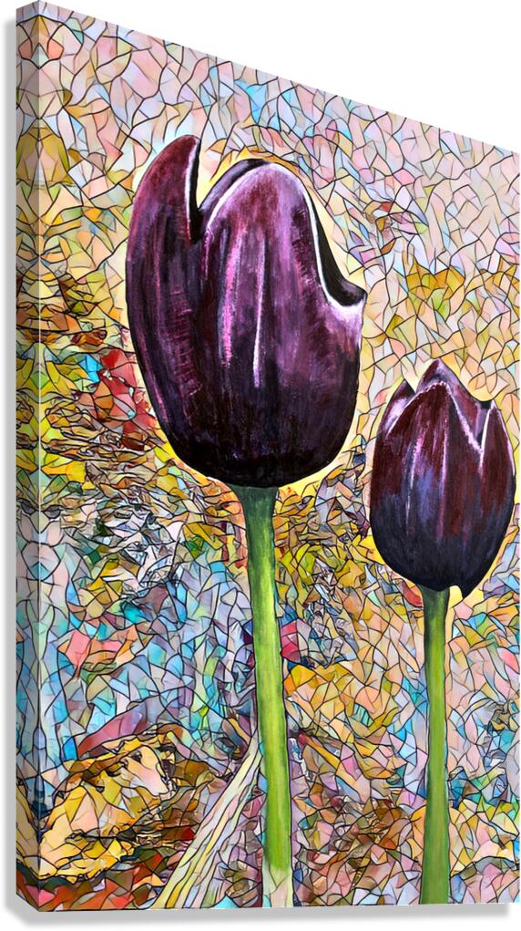 Arte 009 painted tulips Canvas Print