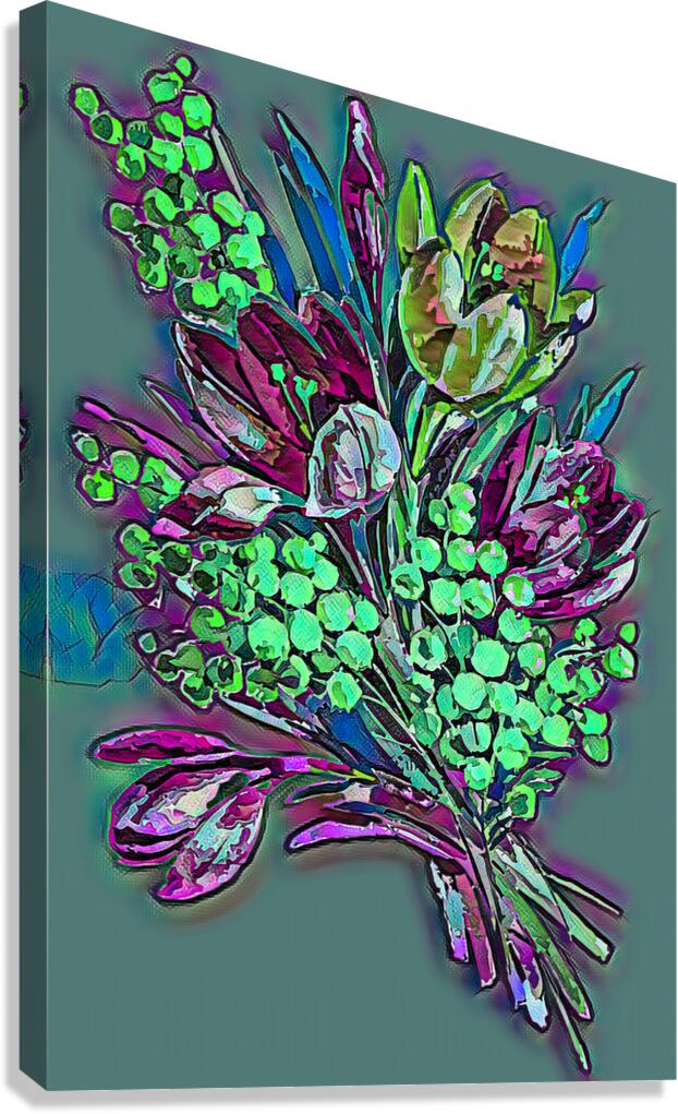 ArtXcl 068 flowers pastel style Canvas Print
