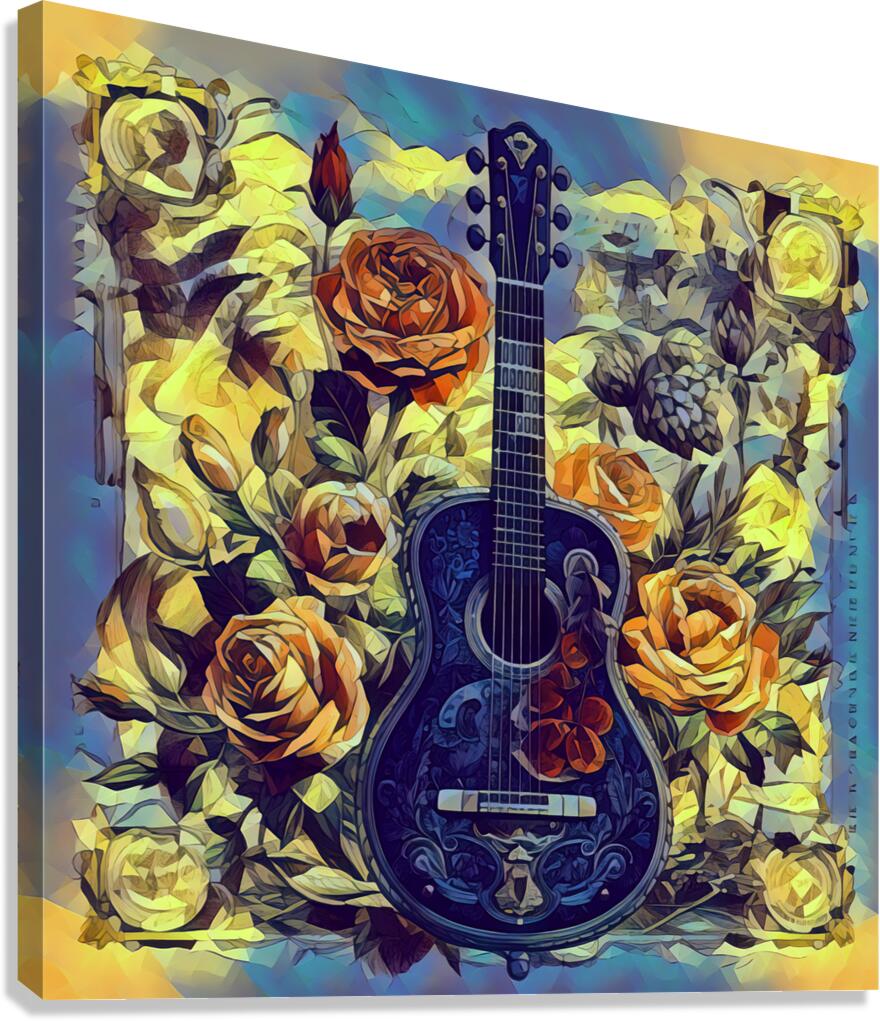 ArtXcl 091 guitar 1 polyart Canvas Print