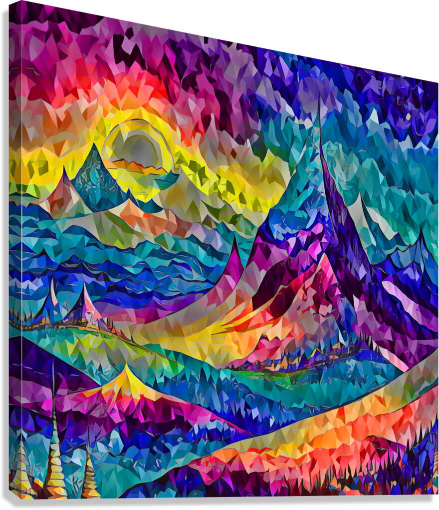 ArtXcl 094 Mountain illustration polyart Canvas Print