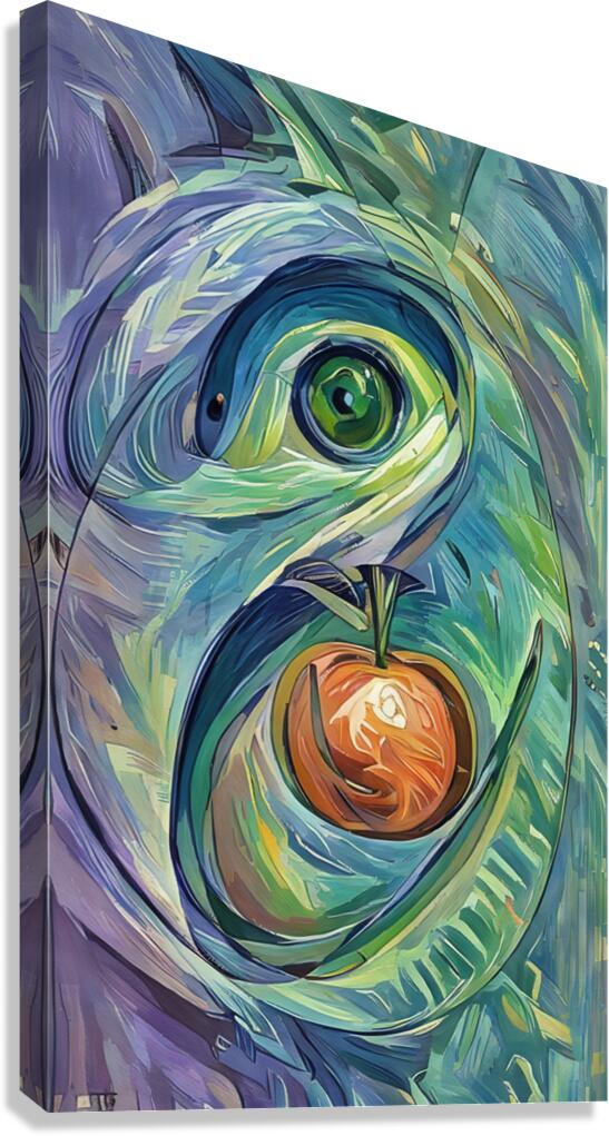 ArtXcl 010 serpent apple abstract illustration  Canvas Print