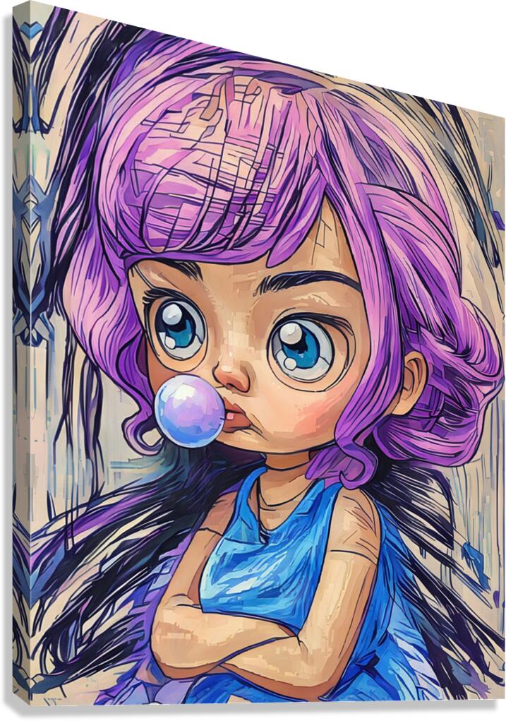 ArtXcl 022 its a girly world illustration  Canvas Print