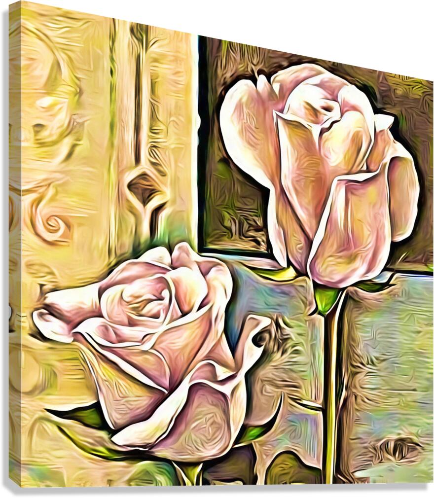 Arte 129 Rose Flower oil-paint-style Canvas Print