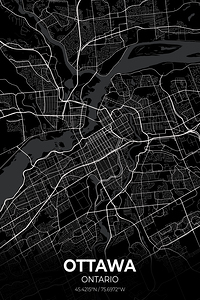 Ottawa Ontario City Map Print