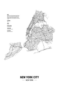 New York City Map Print