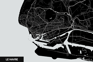 Le Havre France City Map Print