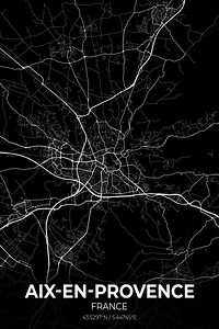 Aix en Provence France City Map Print