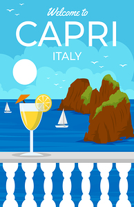 Capri Italy Travel Print