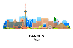 Cancun Mexico City Map Print