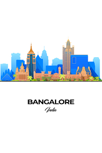 Bangalore India City Skyline Print