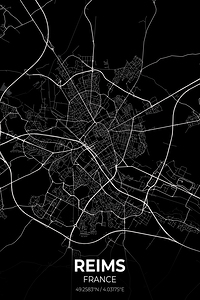 Reims France City Map Print