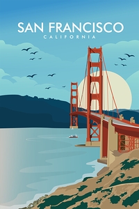 San Francisco California Travel Print