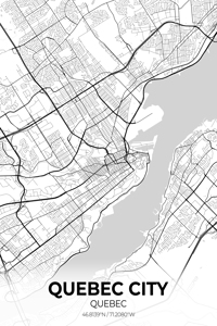 Quebec City Canada City Map Print